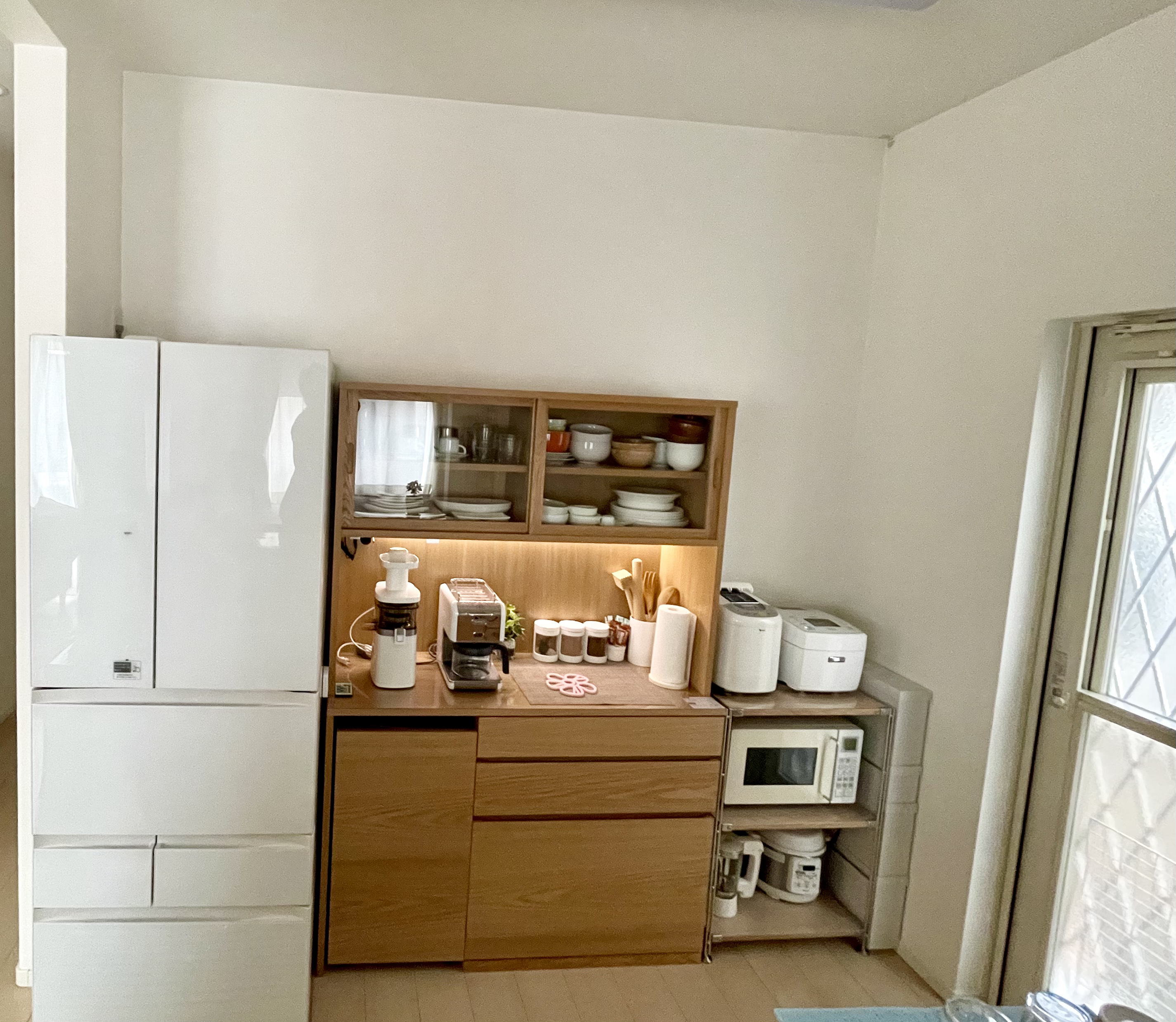 木製カップボード・幅120cm・オーク材 商品レビュー | 通販