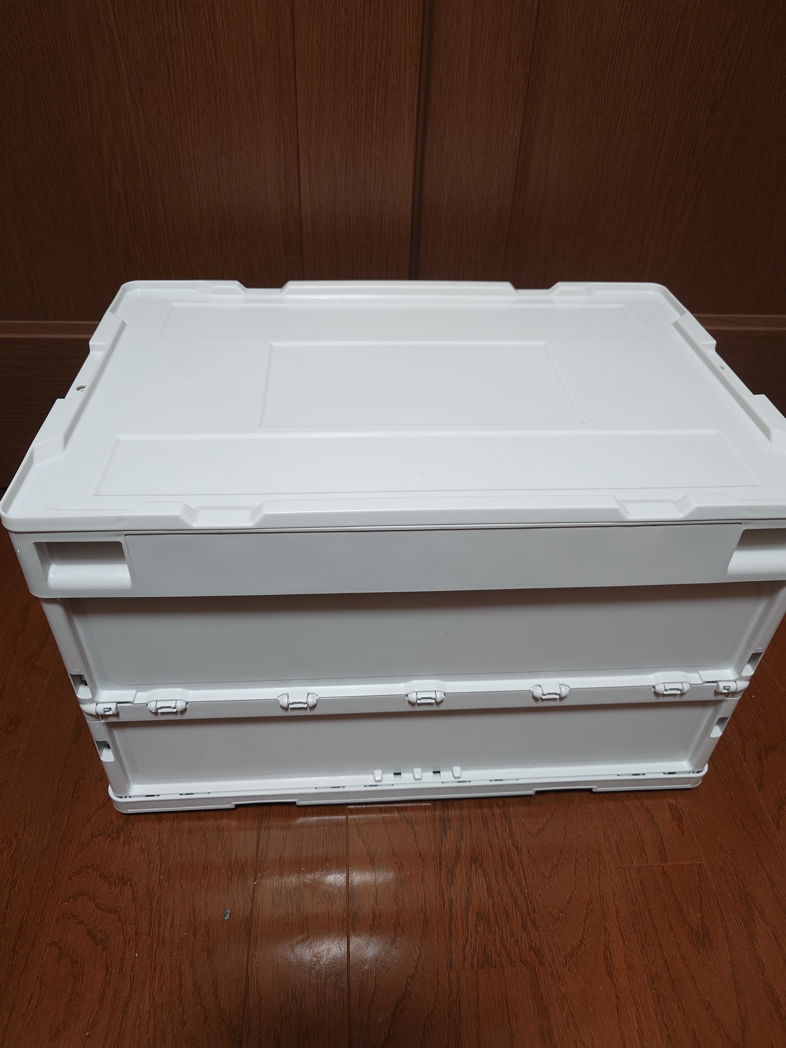 再生ポリプロピレン入り 折りたたみコンテナ 窓付 50L ホワイト